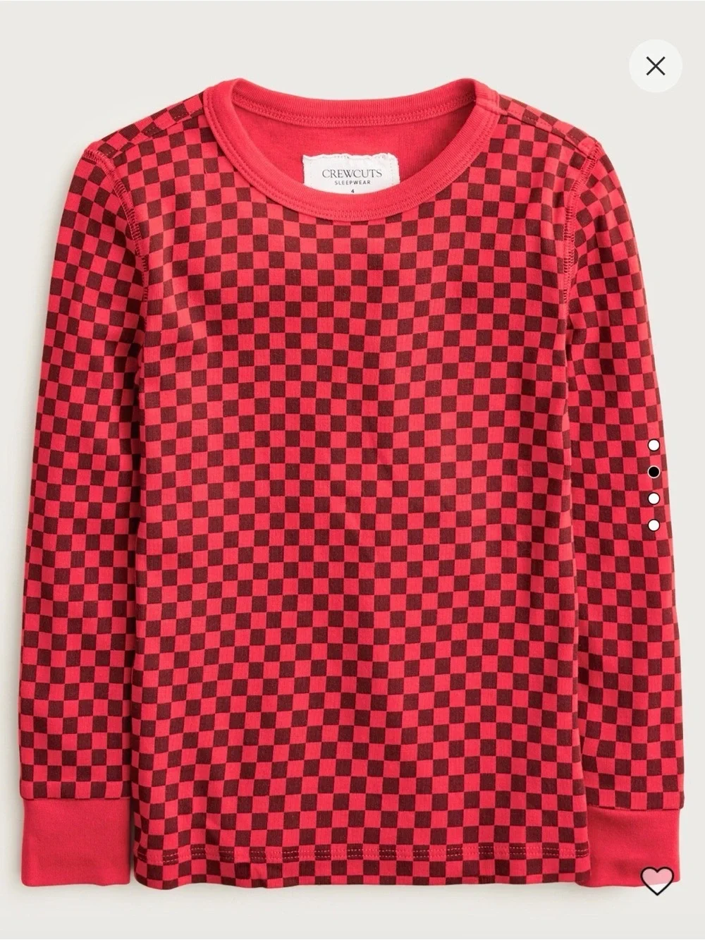Crewcuts Red and Black Checker Kids Pajama Set